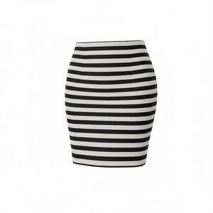 Worthington Black and White Striped Pencil Skirt